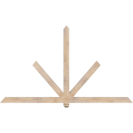 Ekena Millwork Kennewick Smooth Timber Gable Bracket, Douglas Fir, 84"W x 49"H x 3 1/2"D x 3 1/2"F, 14/12 Pitch GBW084X49X0404KEN00SDF